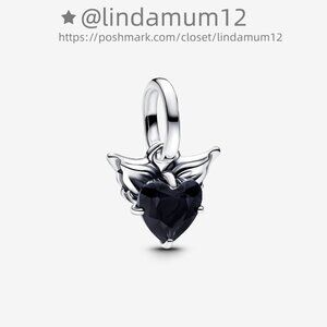 Pandora Winged Heart Mini Dangle Charm